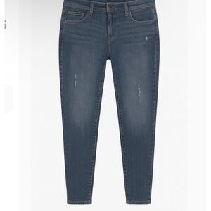 Simply Vera Vera Wang Blue Distressed Skinny Denim Capris Jeans Size 4 NWOT